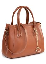 Laurina Tasche aus genarbtem Kalb-Nappaleder COGNAC