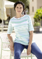 Pullover mit Ringelmuster in Strukturmix 