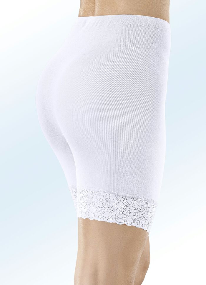 Dreierpack Schlüpfer mit auswechselbarem Gummizug WEISS