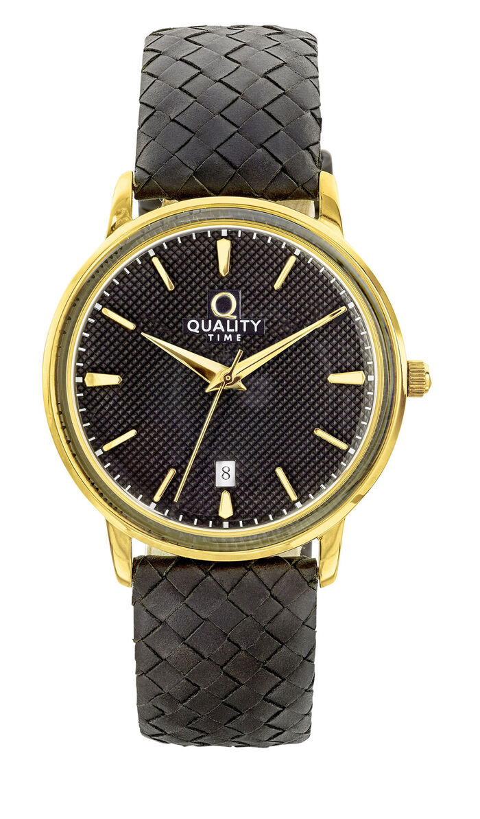 Herrenuhr mit vergoldetem Metallgeh&auml;use 