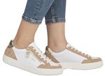 Remonte Sneaker aus Nappa- und Veloursleder mit Metallic-Besatz 