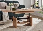 Couchtisch mit Lift-Mechanik EICHE ARTISAN