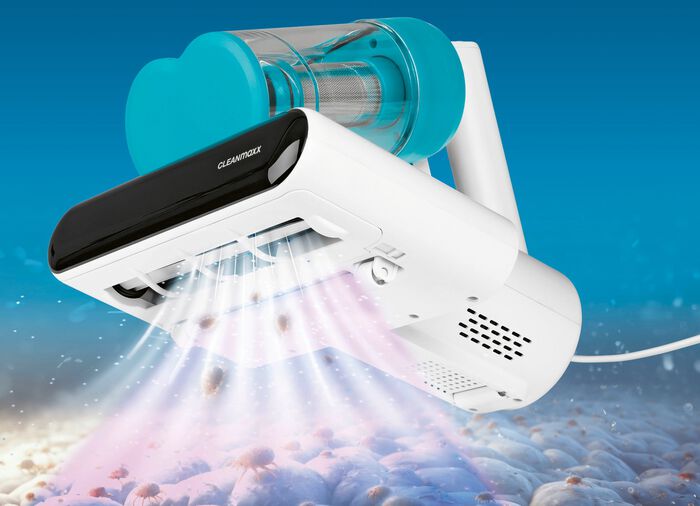 Milbensauger – vernichtet 99,9% aller Milben, Bakterien und Keime BLAU