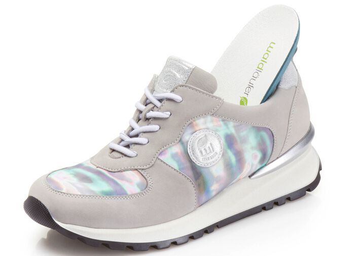 Waldl&auml;ufer Sneaker mit bedrucktem Textilmaterial GRAU-BUNT
