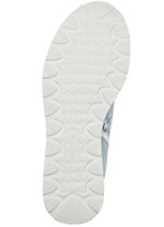 Waldläufer, bequeme Damen-Schnürschuhe, Weite H, mit herausnehmbarem Fussbett BLEU-MATTSILBER