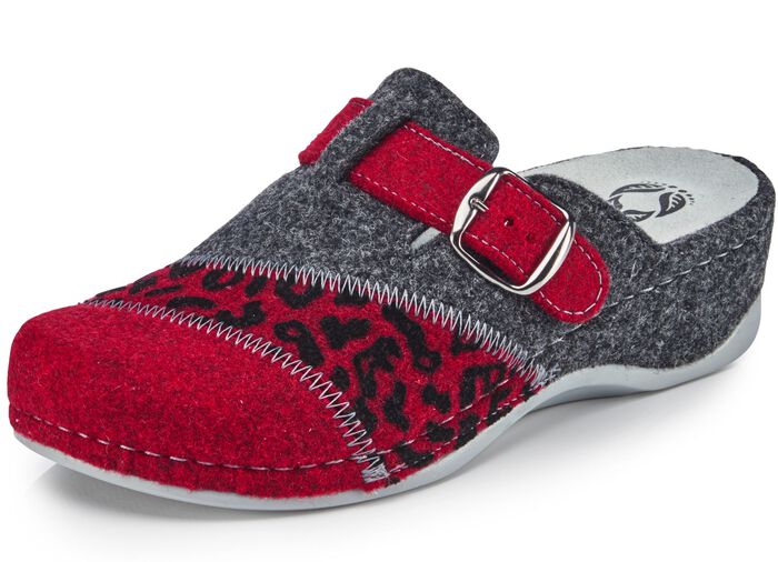 Mubb, klassische Damen-Hausschuhe, Weite H, mit herausnehmbarem Fussbett 