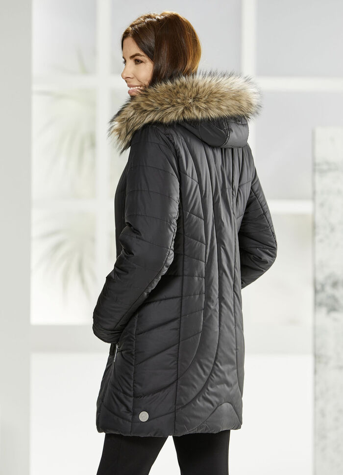 Funktions-Longjacke mit abnehmbarer Kapuze