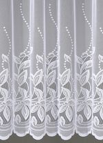 Langvorhang mit Ranken-Bord&uuml;re und gebogtem Abschluss 