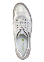 Waldläufer Sneaker aus edlem Leder-Materialmix SEKT-BRONZE-PLATIN