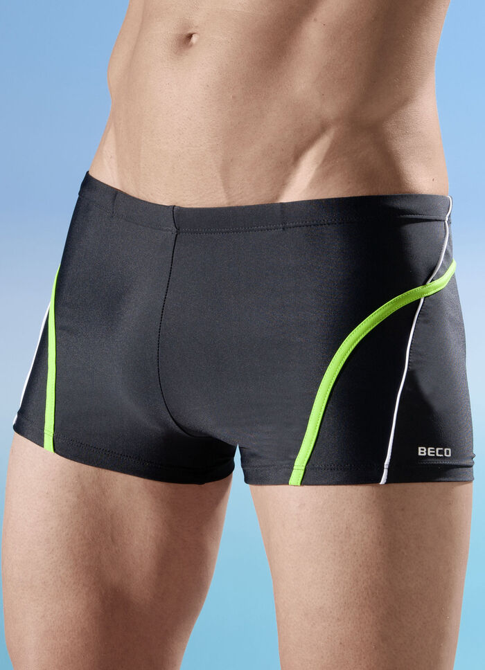 Badepants mit halbem Vorderteilfutter SCHWARZ