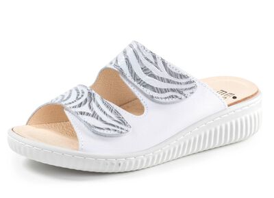 ELENA EDEN Pantolette mit teilweise schimmerndem Zebra-Druck 