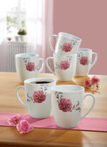 Kaffee-Service, 18-teilig &laquo;Como&raquo; PINK-GRAU