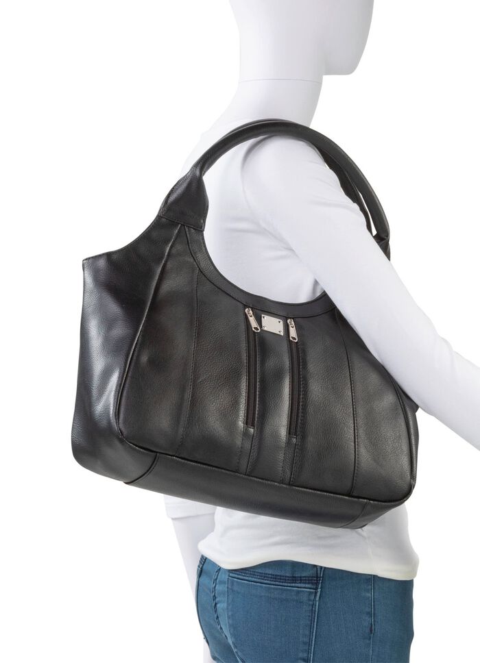 Laurina, Tasche, Damen, aus Leder SCHWARZ