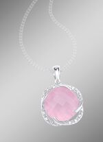 Anh&auml;nger mit Rosenquartz und Weisstopas2 