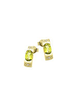 Frische trifft Eleganz – Ohrstecker mit Peridot und Diamanten 