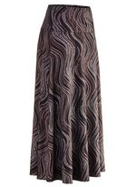 Rock mit edel schimmerndem Glanzdruck SCHWARZ-BRAUN-MULTICOLOR