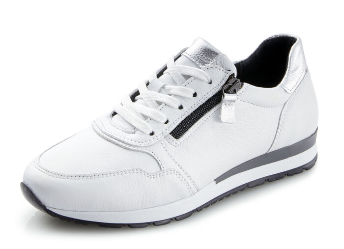 Toosoft Sneaker aus Nappaleder WEISS-SILBER
