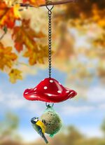 Meisenkn&ouml;delhalter in Fliegenpilzform 