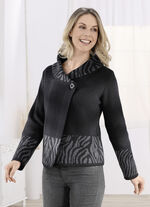 Strickjacke mit dekorativem Kragen 