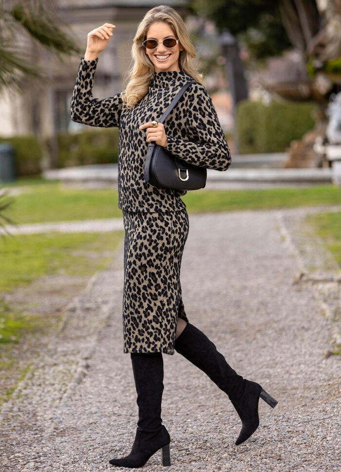 Sweatshirt in Strick-Optik  