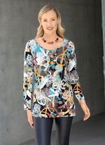 Faszinierendes Longshirt mit dekorativer Strasszier 