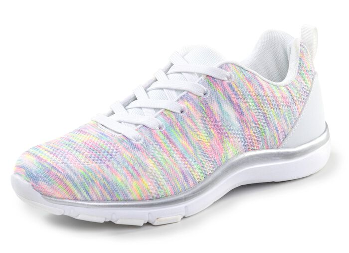 ELENA EDEN, trendige Damen-Sneaker, mit herausnehmbarem Fussbett WEISS-BUNT