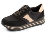 Remonte, trendige Damen-Sneaker, Weite G, mit herausnehmbarem Fussbett SCHWARZ-GOLD