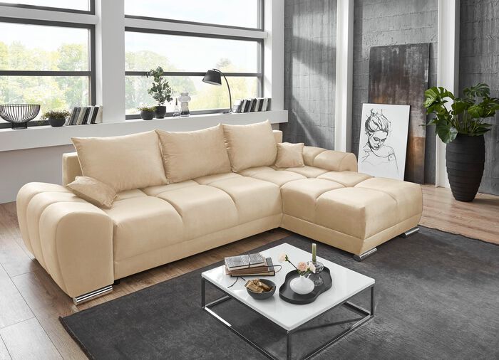 Polsterecke mit Bettfunktion und Bettkasten 