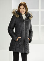 Funktions-Longjacke mit abnehmbarer Kapuze