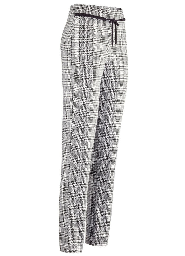 Hose mit aktueller Glencheck-Dessinierung SCHWARZ-ECRU