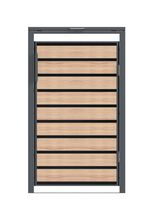 M&uuml;lltonnenbox &laquo;Lacina&raquo;, T&uuml;ren in Holzoptik 