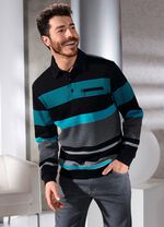 Poloshirt mit kurzer Knopfleiste 