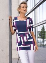 Shirt mit grafischem Allover-Dessin in 2 Farben 