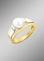 Moderner Damenring mit S&uuml;sswasser-Zuchtperle 