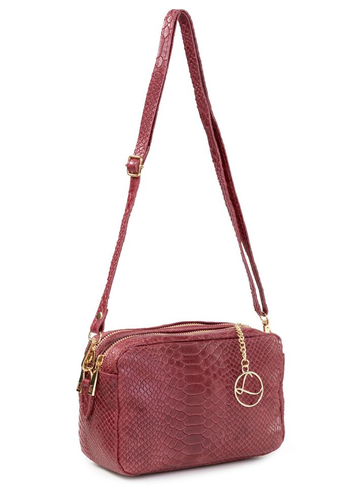 Laurina, Mini-Tasche, Damen, mit abnehmbarem, verstellbarem Umh&auml;ngeriemen BORDEAUX