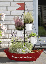 Pflanzschiff mit 3 integrierten Blumentöpfe 