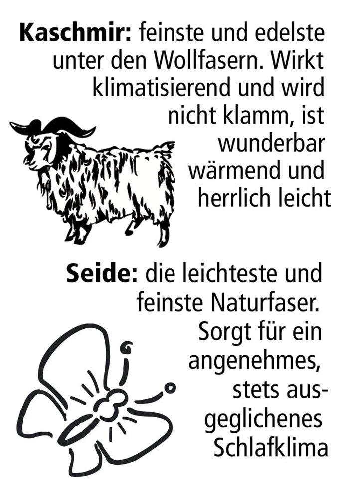 &laquo;MESANA&raquo; Edelhaar Bettwarenprogramm, verschiedene Ausf&uuml;hrungen ECRUE