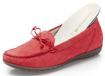 Waldläufer Slipper mit Zierschleife HELLROT