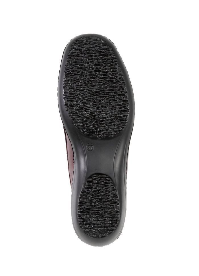 ELENA EDEN Slipper aus teilweise krokogeprägtem, schattiertem Nappaleder BURGUND