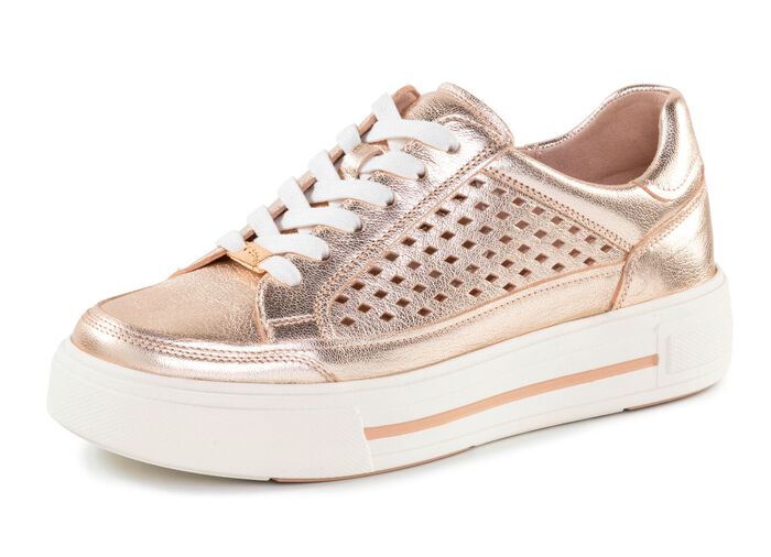 ELENA EDEN Sneaker aus Nappaleder mit luftiger Perforation GOLD