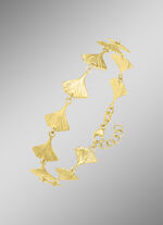 Mattiertes Armband mit Gl&uuml;cksbringer Ginkgoblatt 