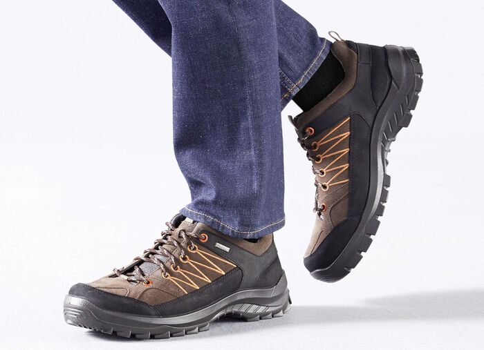 Schnürschuh mit Klimamembane BRAUN-SCHWARZ