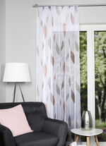 Store mit Punktewelle-Dessin ROT-GRAU