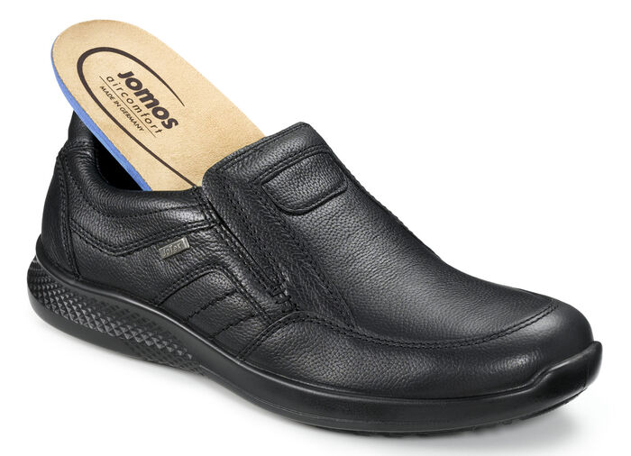 Slipper aus hochwertigem Leder SCHWARZ