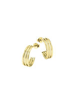 Elegante, vergoldete Creolen aus Silber 925/- fein 