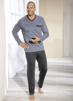 Pyjama mit Modal, V-Ausschnitt und Brusttasche 