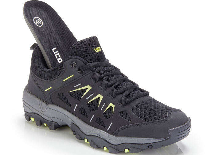 Schnürschuh mit angenehmer Polsterung SCHWARZ-LIMETTE