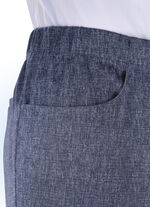 Melierte Schlupfhose mit Gummibund rundum in 2 Farben BLAU