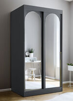 Moderner Schwebetürenschrank SCHWARZ