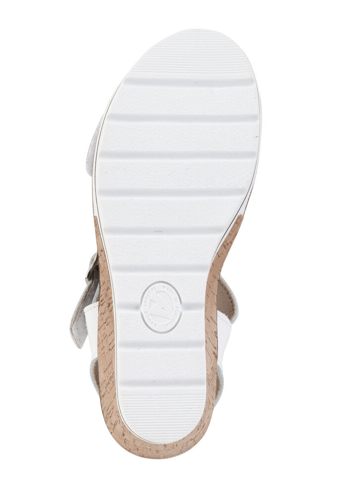 ELENA EDEN, bequeme Damen-Sandaletten, Weite H, mit herausnehmbarem Fussbett WEISS